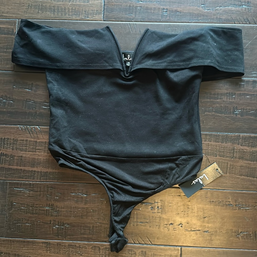 Lulu’s off the shoulder bodysuit